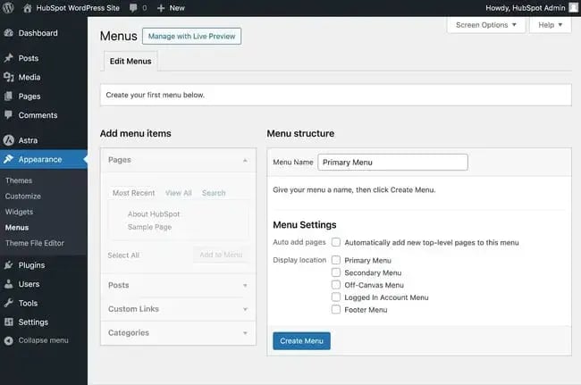 how to customize your wordpress menu.